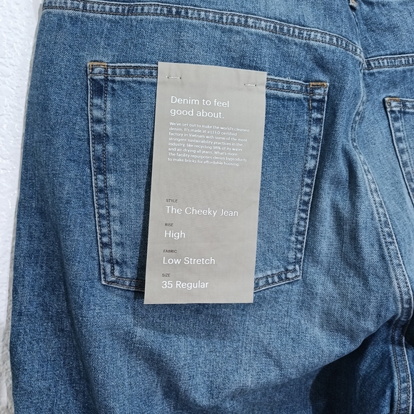 Everlane The Checky Raw Cut Hem High Rise Low stretch Jeans - Picture 5 of 8